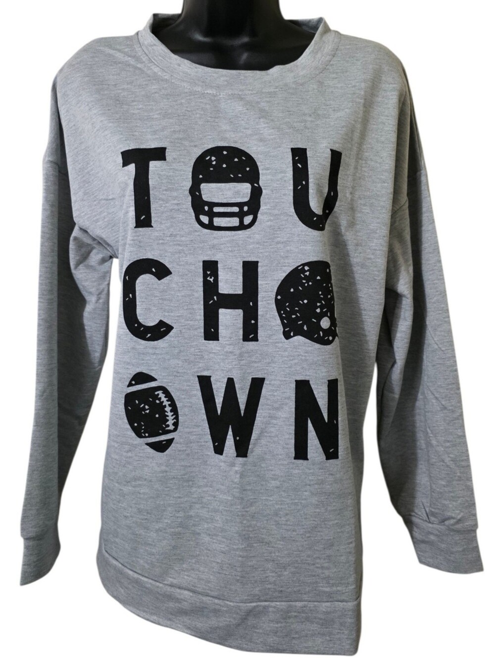 Women's Gray 'Touchdown' Graphic Pullover Sweatshirt - Picture 2 of 8